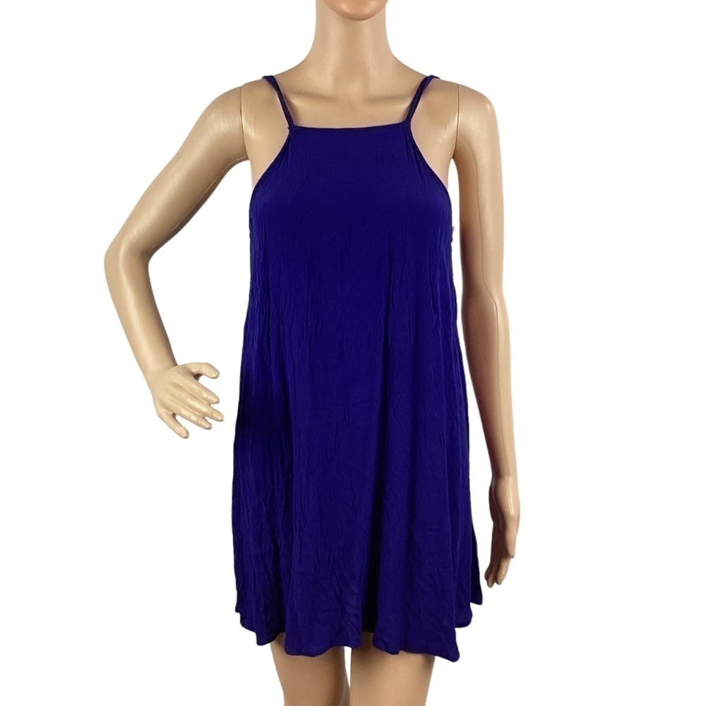 Staring at Stars Mini Dress Size M Blue Strappy